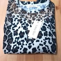 Maglia a maniche lunghe  leopardata taglia l /xl