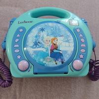 Lettore cd portatile con due microfoni Frozen