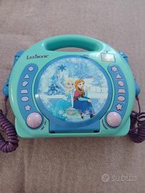 Lettore cd portatile con due microfoni Frozen