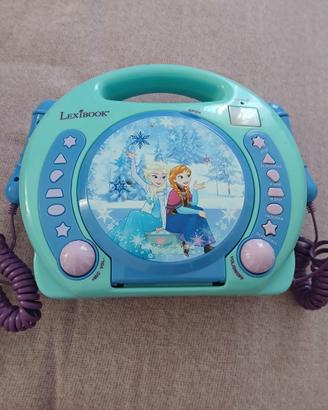Lettore cd portatile con due microfoni Frozen