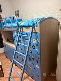 Cameretta con armadio materasso e scrivania