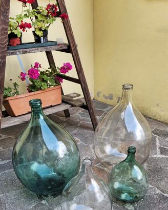 Damigiane vetro da arredamento varie dimensioni