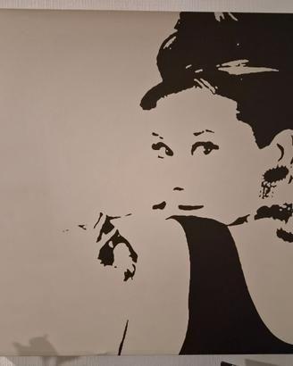 Quadro in tela audrey hepburn