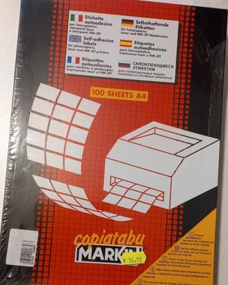 etichette adesive per stampante 