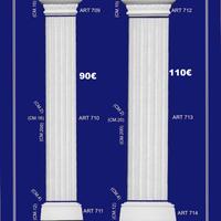 decorazione parete lesena in gesso colonna piatta