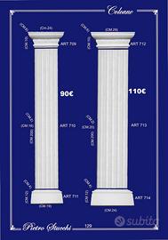 decorazione parete lesena in gesso colonna piatta