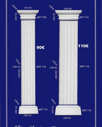 decorazione parete lesena in gesso colonna piatta
