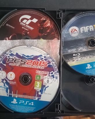 4 giochi PS4: Gt sport, Fifa 20 e 16, Pes 2015