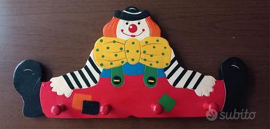 appendi abiti clown per bambini, asilo ,salagiochi