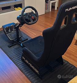 Playseat Evolution + Logitech g29 + cambio