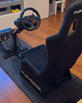 Playseat Evolution + Logitech g29 + cambio
