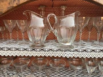 servizio bicchieri antichi in cristallo