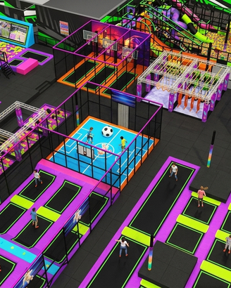 Trampoline Park su Misura per Parchi Divertimento