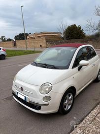 Fiat 500C (Cabrio) - Bianca con Capote Rossa