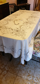 Tovaglia puro lino fatta a mano nuova