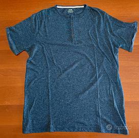 T-shirt Kiabi blu scuro XL - a Bottoni