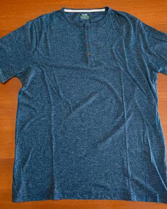 T-shirt Kiabi blu scuro XL - a Bottoni