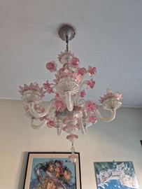 Lampadario in vetro di Murano