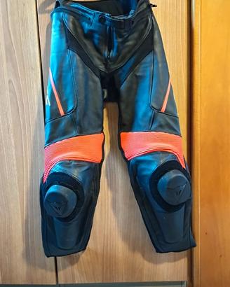 pantalone Dainese Delta 3 Cuoio Nero/Rosso