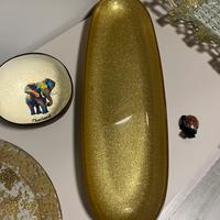 Ciotola Ellittica Design Moderno Oro