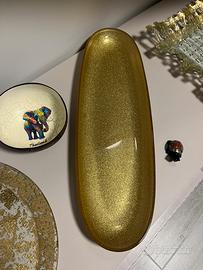 Ciotola Ellittica Design Moderno Oro