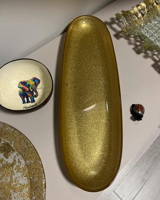 Ciotola Ellittica Design Moderno Oro