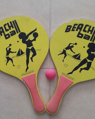 Racchette da Spiaggia in Legno con pallina