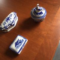 Gruppo 3 ceramiche russe gzhel