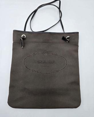 Borsa a Spalla Prada in Jacquard Canvas Vintage