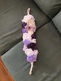 Embrasse floreale per tende fatta a mano