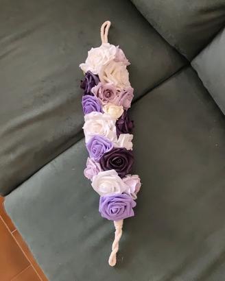 Embrasse floreale per tende fatta a mano