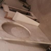 Piano Lavabo Marmo Carrara Bianco Antico
