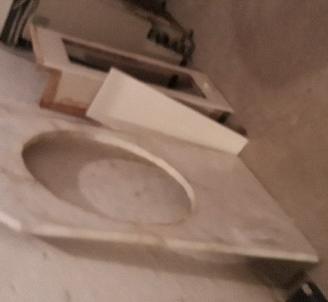 Piano Lavabo Marmo Carrara Bianco Antico