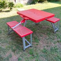 Tavolino da campeggio con sedie richiudibile 