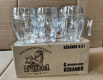 12 Boccali Pubblicitari Birra Kozel da 0,3 L Nuovi