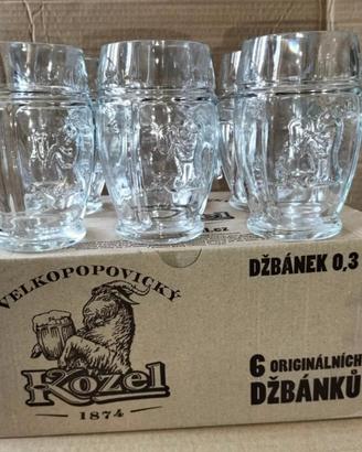 12 Boccali Pubblicitari Birra Kozel da 0,3 L Nuovi