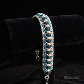 Bracciale Vintage neo gotico Pietra lavica nera