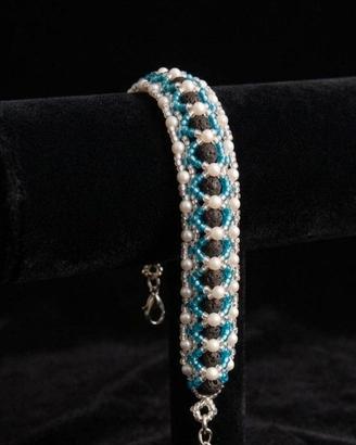 Bracciale Vintage neo gotico Pietra lavica nera
