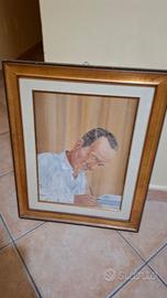 dipinto a mano ritratto Eduardo De Filippo