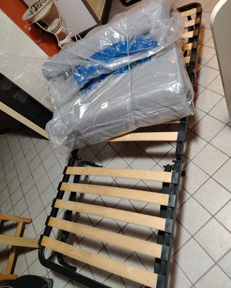 rete pieghevole con materasso