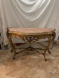 Consolle con piano in marmo - stile barocco