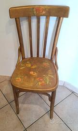 Sedia vintage decoupage con frutta