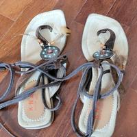 sandali estivi donna scamosciato etnico nr 36