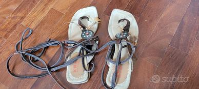 sandali estivi donna scamosciato etnico nr 36