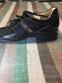 scarpe nere cromo lucido + tex  Geox taglia 38,5