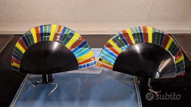 Coppia applique in vetro di Murano