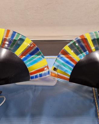 Coppia applique in vetro di Murano