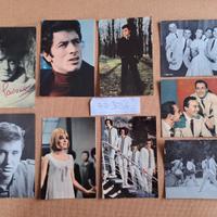 9 Cartoline CANTANTI pubblicitarie