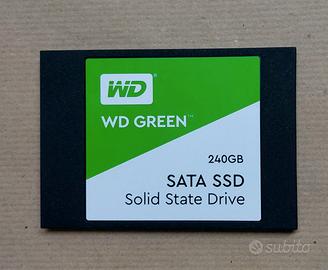 SSD WD Green 240GB Pari al nuovo 100% Solo 77 ore