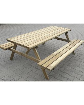 Set Birreria Picnic Legno Impregnato 180x160xH71